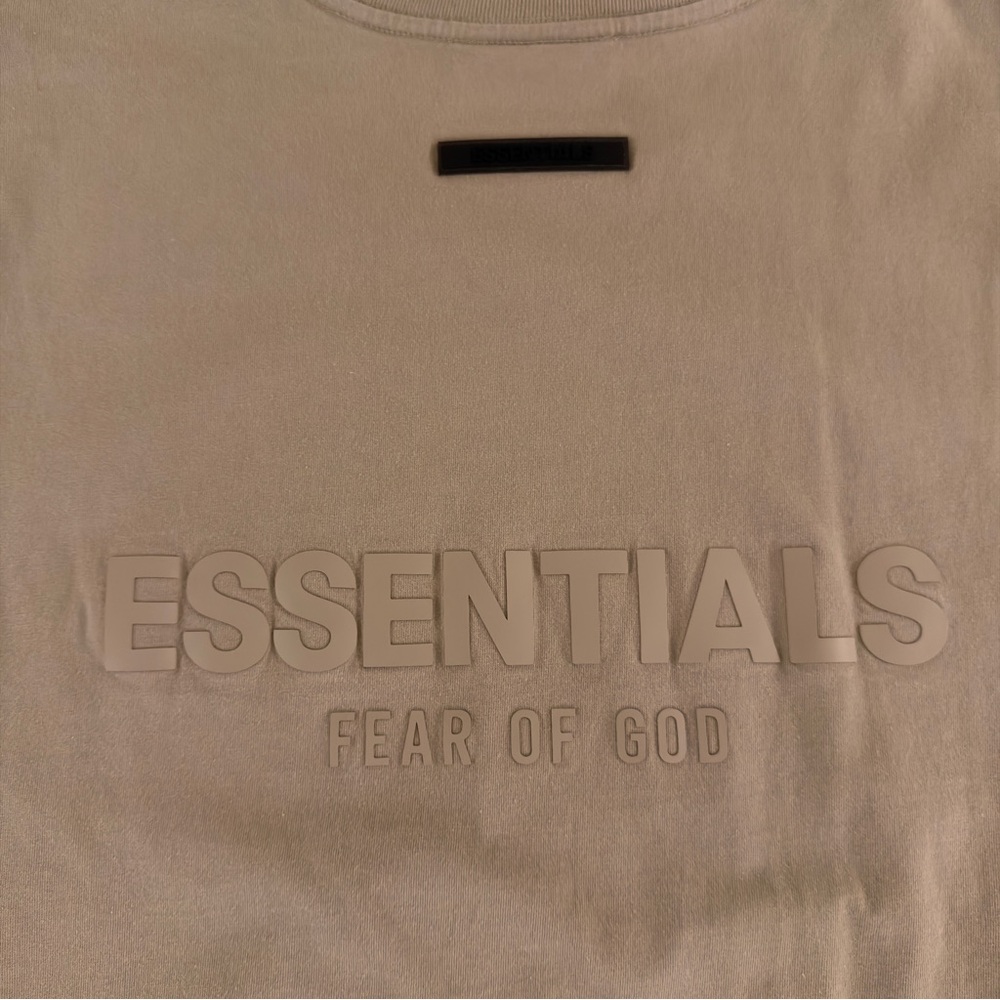 Fear of God Essentials Men's Short Sleeve Tee in Taupe - Picture 2 of 6